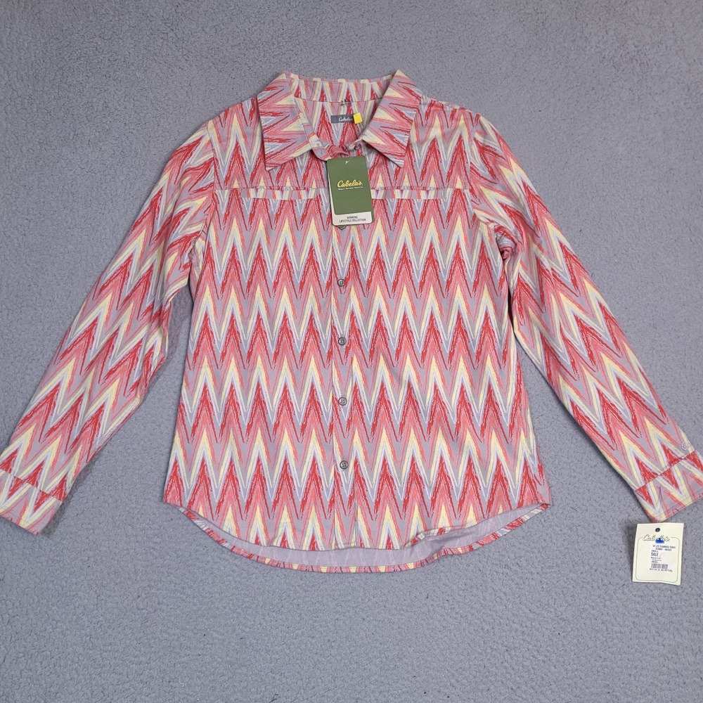 Cabela's Chamois Shirt Womens Small Western Button‎ Up Flannel Top Cotton